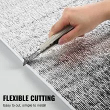 VEVOR Double Reflective Insulation Roll Foam Core Radiant Barrier 300 in x 48 in x 19/32 inch