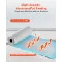 VEVOR Reflective Insulation Roll, 2 Car Garage Door Thermal Insulation Kit, 6mm 5.49 m x 0.61 m, 4 Rolls Aluminum Foil EPE Foam Core Radiant Barrier, White PE Film Heat Shield for Garage Doors