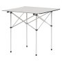 VEVOR Folding Camping Table, Portable Roll Up Side Tables, Small Lightweight Aluminum Beach Table, Compact with Carry Bag, for Outdoor Cooking, Tailgating, Grilling, Picnic, Travel, Silver