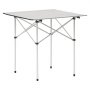 VEVOR Folding Camping Table, Portable Roll Up Side Tables, Small Lightweight Aluminum Beach Table, Compact with Carry Bag, for Outdoor Cooking, Tailgating, Grilling, Picnic, Travel, Silver