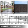 VEVOR Electric Gate Opener, Single Swing Gate Opener 16 mm/s Speed 30 W Automatic Gate Openers with Remote Complete Kit Push/Pull-to-Open Up to 308lbs & 3.6M Door Opener for Chain Link Garage Farm