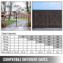 VEVOR Electric Gate Opener Single Swing Gate Opener 16mm/s Speed 50W Automatic Gate Openers with Remote Complete Kit Push/Pull-to-Open Up to 551lbs 16.4ft Door Opener for Chain Link Garage Farm