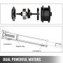 exploded view and diagram of VEVOR swing gate opener's dual powerful motors.