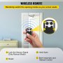 VEVOR Automatic Door Opener, 100-240V for Max.220lbs Doors, Swing Door Operator for Disabilities w/ 2 Wireless Remotes, 2 Exit Buttons, Keypad, 5 ID Cards, 2 Stainless Steel Push Buttons, CE Listed