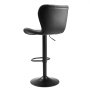 VEVOR Bar Stool Set of 2, Modern PU Leather Counter Height Stools, Swivel Kitchen Barstool with Back and Footrest, Height Adjustable Armless Bar Chair, Island Barstools for Kitchen, Dining Room, Black