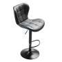 VEVOR Bar Stool Set of 4, Modern PU Leather Counter Height Stools, Swivel Kitchen Barstool with Back and Footrest, Height Adjustable Armless Bar Chair, Island Barstools for Kitchen, Dining Room, Black