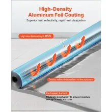 VEVOR Double Reflective Insulation Roll Perforated Radiant Barrier 48in x 125ft