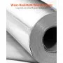 VEVOR Double Reflective Insulation Roll, Non-Perforated Woven Fabric Radiant Barrier, 0.15mm 38.1m x 1.22m, Double-Sided Aluminum Foil Heat Reflective Shield, Thermal Insulation Roll for Window Roof