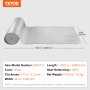 VEVOR Double Reflective Insulation Roll, Foam Core Radiant Barrier, 3.2 mm 48 in x 100 ft, Double-Sided Aluminum Foil EPE Foam Heat Reflective Shield, Thermal Insulation Roll for Window RV Roof
