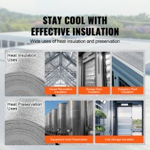 VEVOR dubbelreflekterande isoleringsrulle Skumkärna Radiant Barrier 48 tum x 50 fot