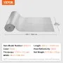 VEVOR Dobbeltreflekterende Isoleringsrulle, Skumkerne Radiationsbarriere, 5,5 mm 48 tommer x 50 fod, Dobbeltsidet Aluminiumfolie EPE Skum Varmereflekterende Skjold, Termisk Isoleringsrulle til Vindue RV Tag