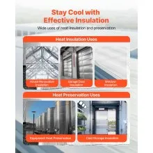 VEVOR Double Reflective Insulation Sheet, 16PCS Double-Sided Aluminum Foil Radiant Barrier, 6mm 1.22 m x 0.61 m, Dual-Layer Air Bubble Heat Reflective Shield, Thermal Insulation Rolls for Garage Door Window RV Roof