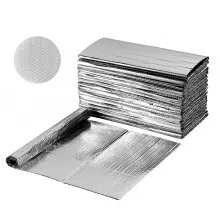 VEVOR Double Reflective Insulation Sheet, 16PCS Double-Sided Aluminum Foil Radiant Barrier, 6mm 1.22 m x 0.61 m, Dual-Layer Air Bubble Heat Reflective Shield, Thermal Insulation Rolls for Garage Door Window RV Roof