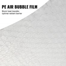 VEVOR Double Reflective Insulation Roll Air Bubble Film Radiant 120 in x 48 in x 1/8 in