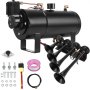 VEVOR 150DB Train Air Horn Kit 4 Trumpet For Train Horns Fits Almost Any Vehicle, Truck, Car, Jeep or SUV, With 120PSI 12V Air Compressor