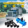 VEVOR Train Horn Kit 4 Trumpet 12V Train Air Horn 150 Decibels with 1.6 Gal/6L Tank 150 PSI Air Compressor for Truck Complete Kit and Blaster Train Horn Kit for Truck, Car and Motocycle