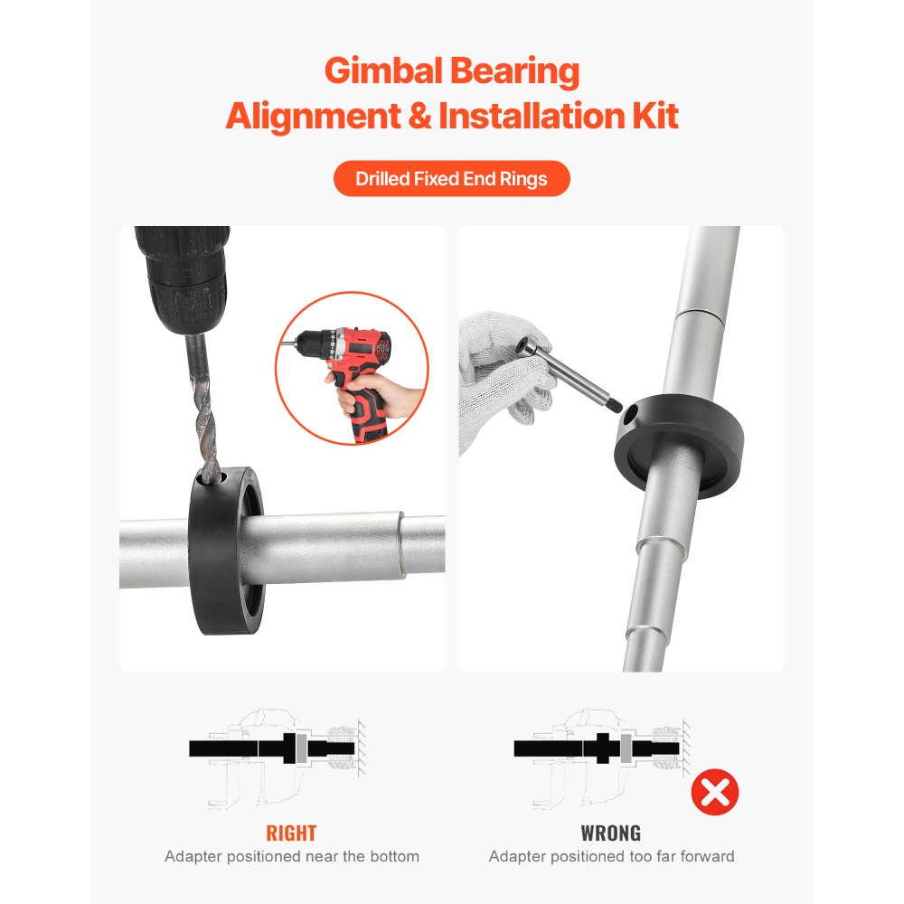 VEVOR Mercruiser Alignment Tool & Gimbal Bearing Puller Set, Compatible with Mercruisers, OMC, Volvo Cobra Bell Housings, Engine Alignment Tool, Bearing Puller Seal Bellow Expander Tools Installer