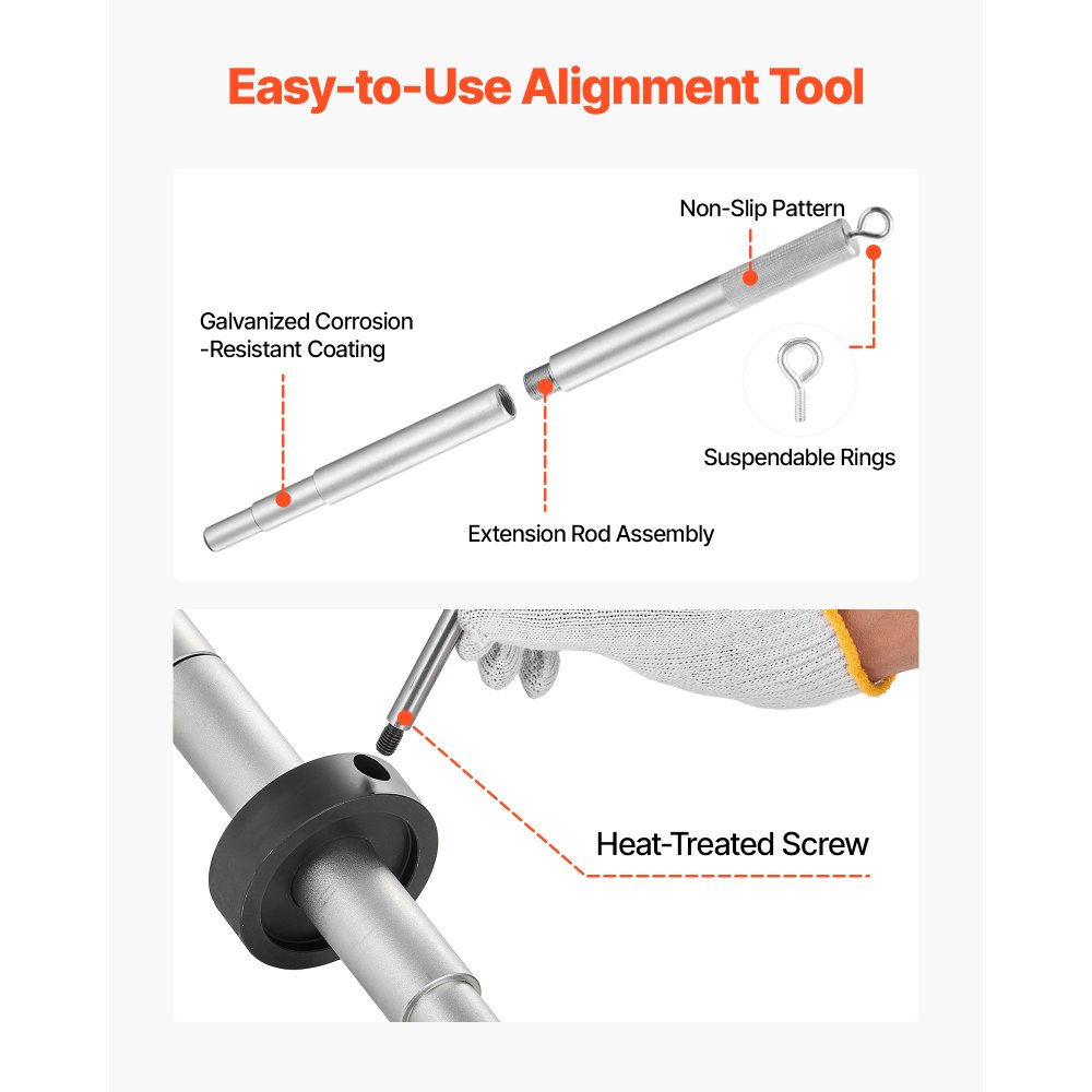 VEVOR Mercruiser Alignment Tool & Gimbal Bearing Puller Set, Compatible with Mercruisers, OMC, Volvo Cobra Bell Housings, Engine Alignment Tool, Bearing Puller Seal Bellow Expander Tools Installer