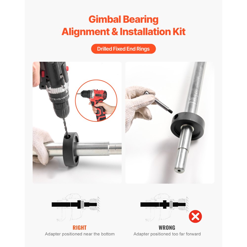 VEVOR Mercruiser Alignment Tool & Gimbal Bearing Puller Set, Compatible with Mercruisers, OMC, Volvo Cobra Bell Housings, Engine Alignment Tool, Bearing Puller Seal Bellow Expander Tools Easy-to-Use