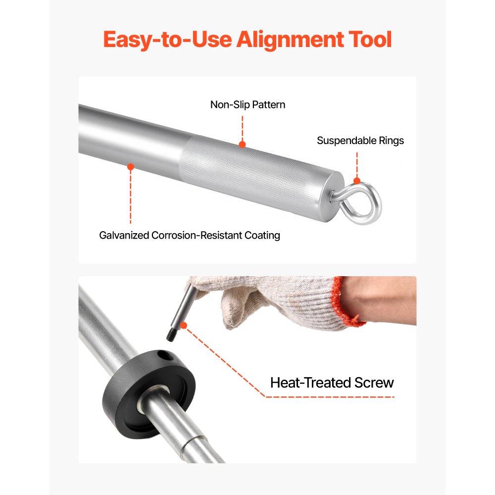 VEVOR Mercruiser Alignment Tool & Gimbal Bearing Puller Set, Compatible with Mercruisers, OMC, Volvo Cobra Bell Housings, Engine Alignment Tool, Bearing Puller Seal Bellow Expander Tools Easy-to-Use