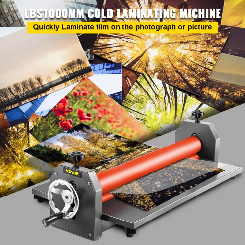 VEVOR 39" 1000MM Manual Cold Roll Laminator Vinyl Photo Film Mounting Laminating Machine Cold Roll Laminating Machine
