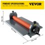 VEVOR 25 Inch Manual Cold Roll Laminator 1.18" Thickness Foldable Roll Laminating Machine Vinyl Photo Film Mounting Laminator for Commercial Professional Uses (25"Max Film Width)