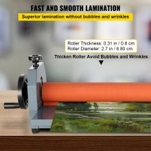VEVOR 25 Inch Manual Cold Roll Laminator 1.18" Thickness Foldable Roll Laminating Machine Vinyl Photo Film Mounting Laminator for Commercial Professional Uses (25"Max Film Width)