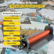 VEVOR 25.5" 650MM Manual Cold Roll Laminator Vinyl Photo Film Mounting Laminating Machine Cold Roll Laminating Machine