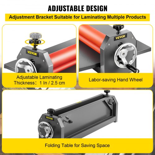 VEVOR 29.5" 750MM Manual Cold Roll Laminator Vinyl Photo Film Mounting Laminating Machine Cold Roll Laminating Machine