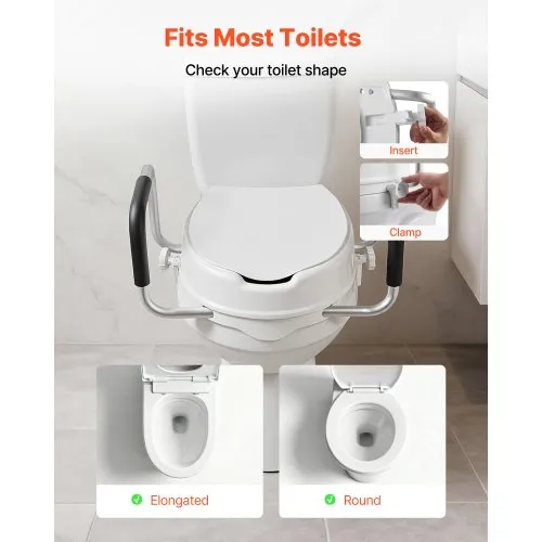 Medacure Locking Toilet Seat - Raised Toilet Seat Riser For Seniors