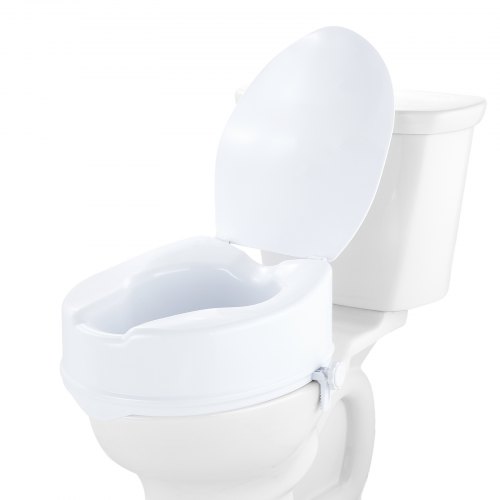 VEVOR Raised Toilet Seat 5" Raised 300 lbs Universal Toilet Riser for Elderly