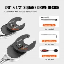 VEVOR Crowfoot Wrench Set 1/2