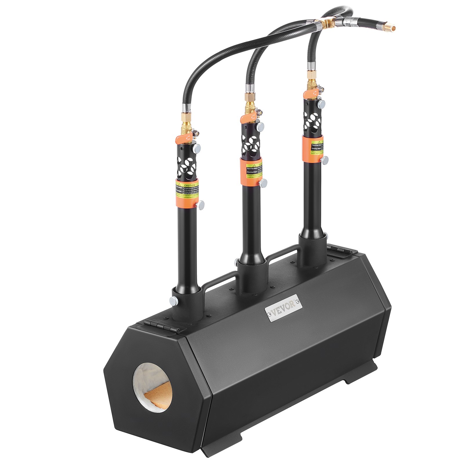 VEVOR Portable Propane Forge, 3 Burner Farrier Forge, 2600℉ Tool and Knife Making Blacksmithing Gas Forge, Large Capacity Hexagon Cold-Rolled Steel Gas Forging Tools and Equipment for Metal Forging