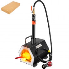 VEVOR Propane Forge Portable, Single Burner Tool and Knife Making, Large Capacity Blacksmith Farrier Forges, Mini Furnace Blacksmithing, Gas Forging Tools and Equipment, Complete Kit