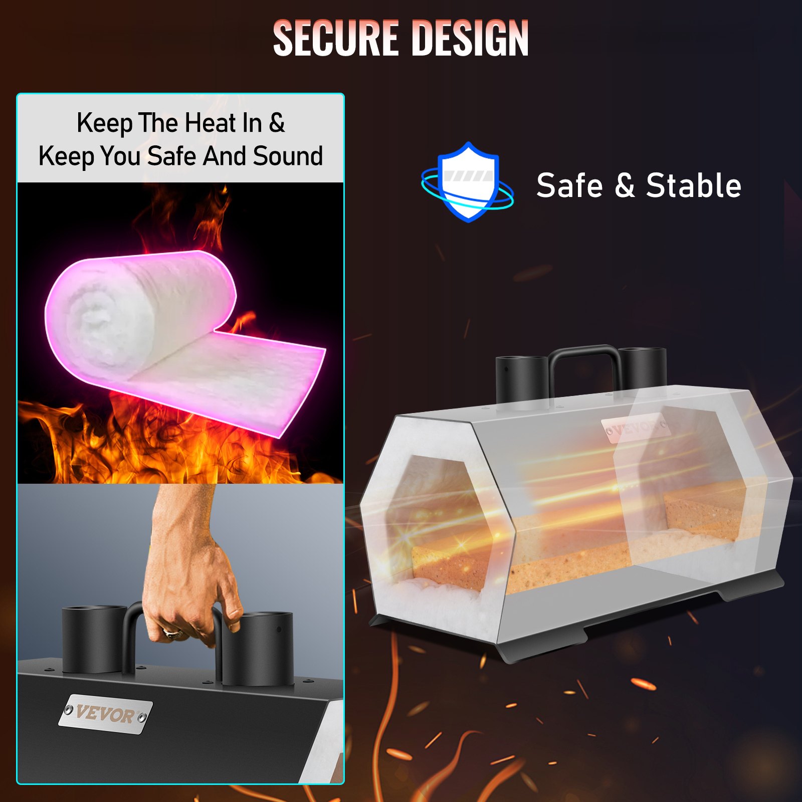 VEVOR Propane Forge Portable, Double Burner Tool and Knife Making, Large Capacity Blacksmith Farrier Forges, Mini Furnace Blacksmithing, Gas Forging Tools and Equipment, Complete Kit