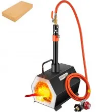 VEVOR Propane Forge Portable, Single Burner Tool and Knife Making, Large Capacity Blacksmith Farrier Forges, Mini Furnace Blacksmithing, Gas Forging Tools and Equipment, Complete Kit