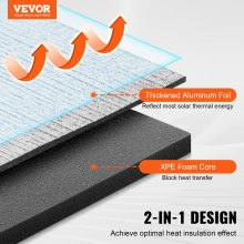 VEVOR Insulation Roll Aluminum Foil XPE Foam Core Radiant Barrier 60 x 40-inch