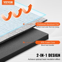 VEVOR Insulation Roll Aluminum Foil XPE Foam Core Radiant Barrier 60 in x 40 in x 13/32 in