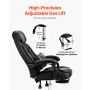 VEVOR Executive Chair High Back Office Chair with Footrest Lumbar Pillow Black