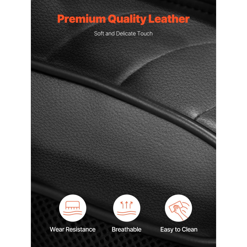 VEVOR Executive Office Chair, High Back Chair with Footrest and Removable Armrests, Ergonomic Desk Chair High-Resilience Foam Cushion, PU Leather Swivel Rolling Chair for Work, Study, Game, Black