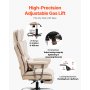 Executive Office Chair High Back Chair Footrest & Removable Armrests Brown