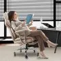 VEVOR Executive Office Chair with Footrest, 400lb Capacity Office Chair with Lumbar Pillow & Removable Armrests, Heavy Duty Ergonomic Chair, PU Leather Reclining Home Office Desk Chairs, Brown