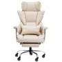VEVOR Executive Office Chair with Footrest, 400lb Capacity Office Chair with Lumbar Pillow & Removable Armrests, Heavy Duty Ergonomic Chair, PU Leather Reclining Home Office Desk Chairs, Brown