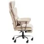 VEVOR Executive Office Chair with Footrest, 400lb Capacity Office Chair with Lumbar Pillow & Removable Armrests, Heavy Duty Ergonomic Chair, PU Leather Reclining Home Office Desk Chairs, Brown