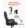 VEVOR Executive Chair High Back Office Chair Knob-Control Lumbar Support Black