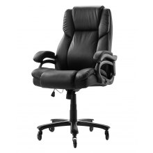 VEVOR Executive Chair High Back Office Chair Knob-Control Lumbar Support Black