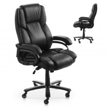 VEVOR Executive Chair High Back Office Chair Knob-Control Lumbar Support Black