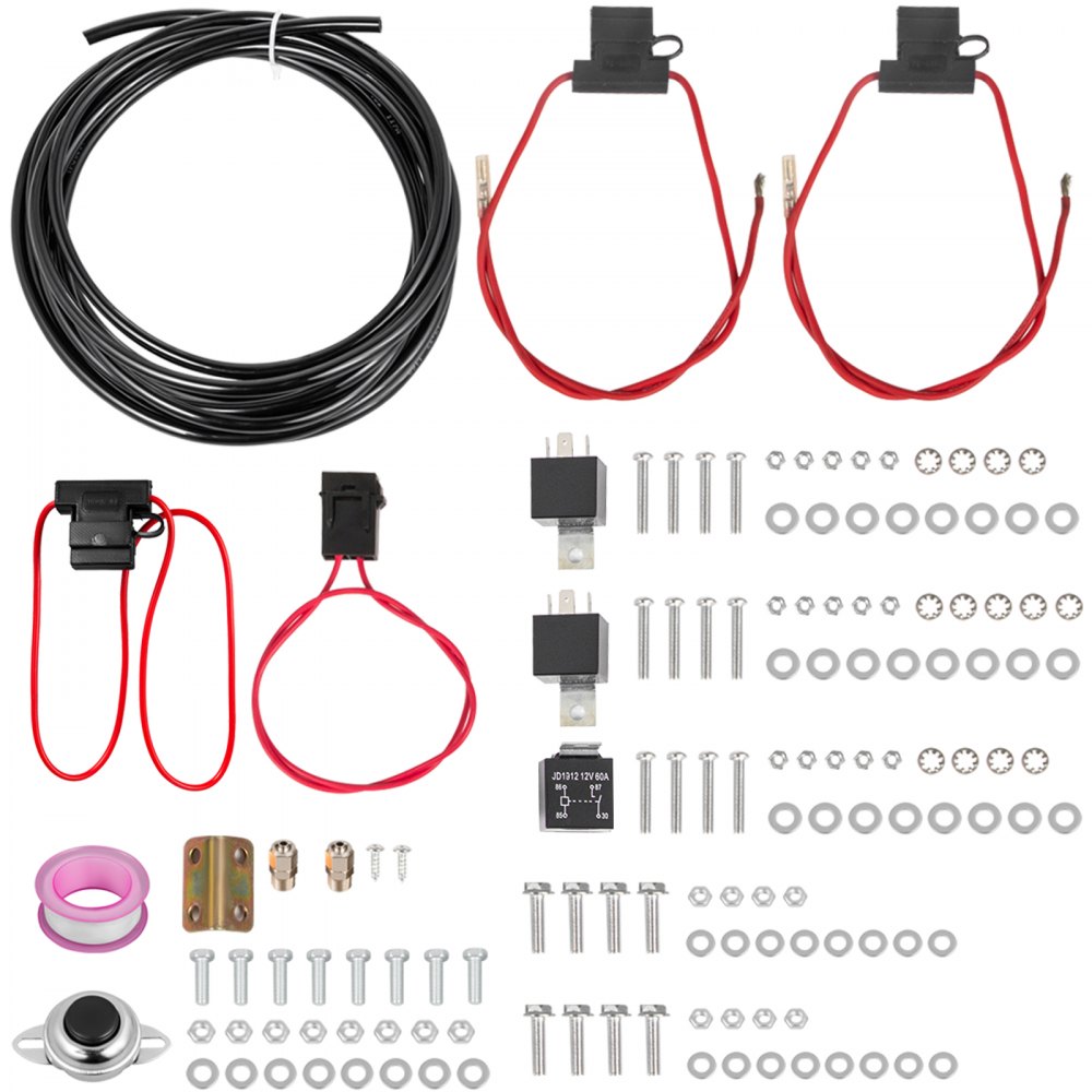 VEVOR Super Loud Train Air Horn Kit 3 Trumpet with Dual 200 PSI Air Compressors