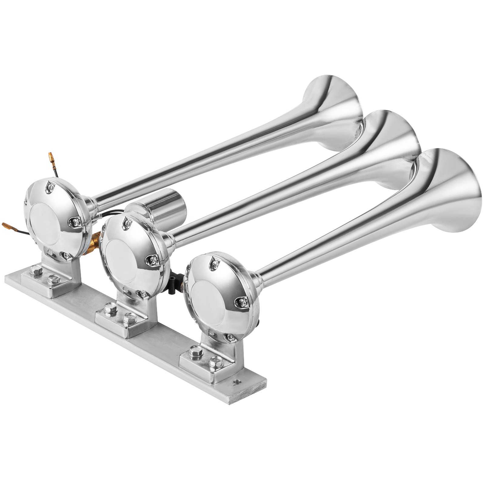 VEVOR Super Loud Train Air Horn Kit 3 Trumpet with Dual 200 PSI Air Compressors