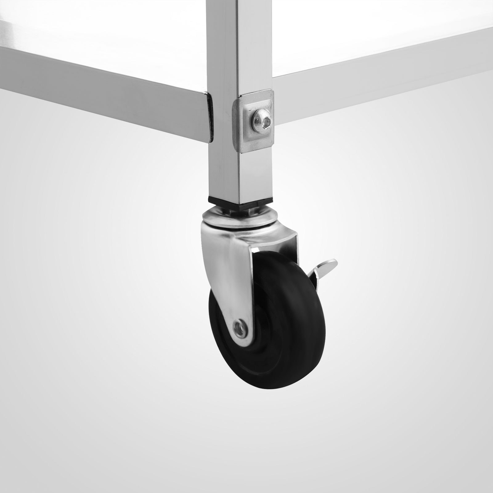 Stainless Steel Kitchen Catering Serving Trolley Cart Food Prep Table 2 Tiers